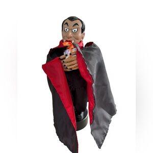 Vintage Gemmy Spooky Dracula Animated Tabletop Halloween Prop 11” Stand Collect